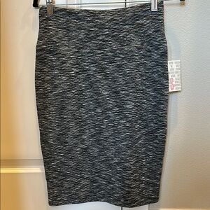 Gray Textured Women's Lularoe Cassie Skirt